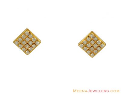 18kt Gold Diamond Earrings ( Diamond Earrings )