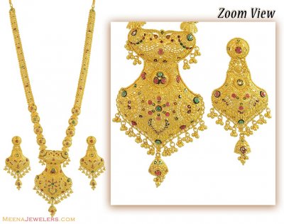 Indian Bridal Patta Haar (22k)  ( Bridal Necklace Sets )