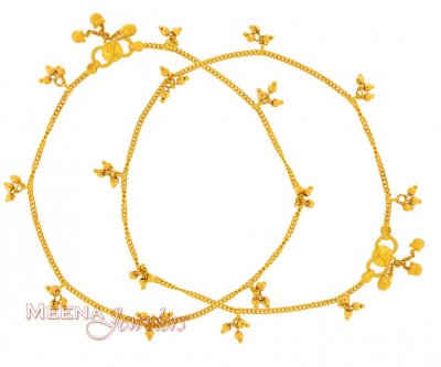 22Kt Gold Anklet (1 Pc) ( Gold Anklets )