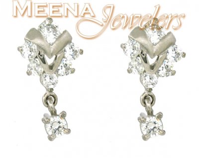 18Kt White Gold Earring ( White Gold Earrings )