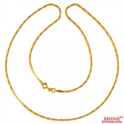 22 Kt Gold Cable Link Chain  ( Plain Gold Chains )