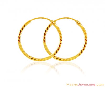 Gold 22k Hoop Earrings ( Hoop Earrings )