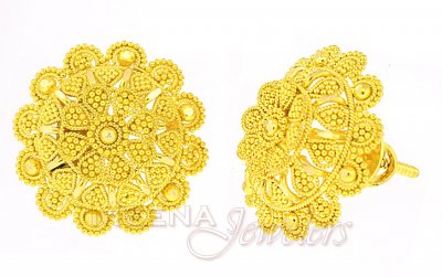 22K Gold Filigree Tops ( 22 Kt Gold Tops )