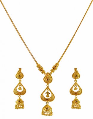22k  Gold Meena Necklace Set ( Light Sets )