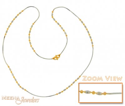 22Kt Gold Fancy Two Tone Chain ( 22Kt Gold Fancy Chains )
