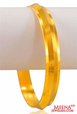 22 Karat Gold Mens Punjabi Kada ( Mens Gold Kada )