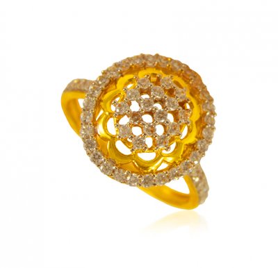 22k Gold Designer Ladies Ring   ( Ladies Signity Rings )