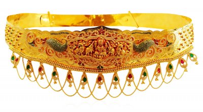 22K Gold Peacock Kamar Patta ( Gold Waist Belt )