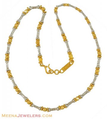 22K Two Tone Fancy Chain ( 22Kt Gold Fancy Chains )