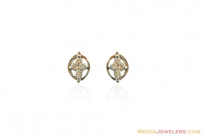 18Kt White Gold Fancy Earrings ( White Gold Earrings )