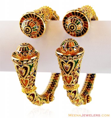 Unique 22K Meenakari Heavy Kada 1PC ( Kadas )