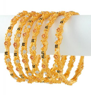 22K Gold Bangles Set ( Set of Bangles )