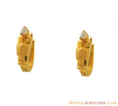 22k Yellow Gold Clip On Earrings ( Clip On Earrings )
