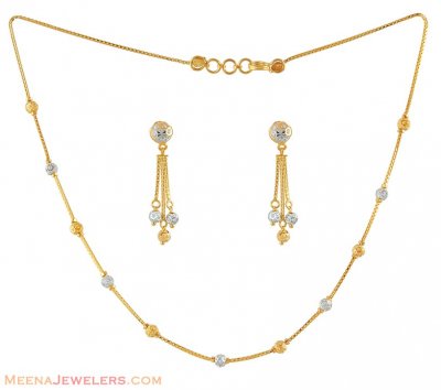 Necklace Set With Two Tone ( Light Sets )