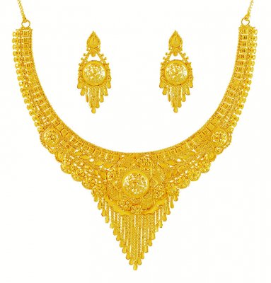 22K Gold Necklace Set  ( 22 Kt Gold Sets )