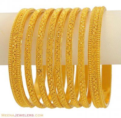 Indian Filigree Bangles Set (8 Pcs) ( Set of Bangles )