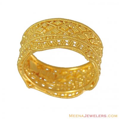 22K Ladies Filigree Band ( Ladies Gold Ring )