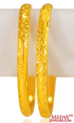 22k Gold Bangles (2 pc) ( Gold Bangles )