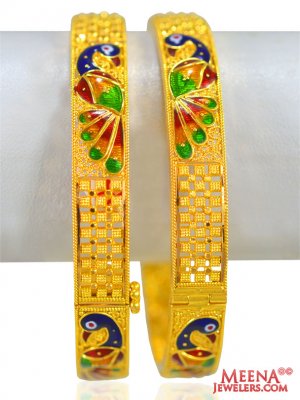 22karat Gold Peacock Kadas(2PCS) ( Kadas )