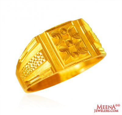 22 Karat Gold Mens Ring ( Mens Gold Ring )