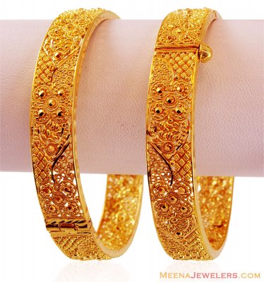 22K Gold Filigree Kada Pair ( Kadas )