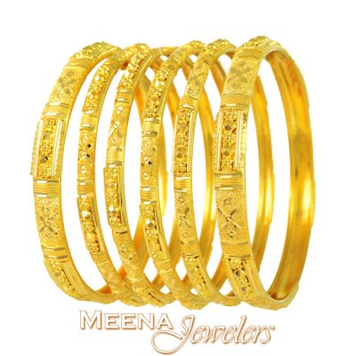 Indian Gold Bangles Set ( Set of Bangles )