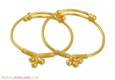 22K Gold Baby Bangles (2 pcs) ( Baby Bangles )