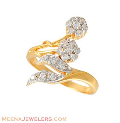 Signity Ring With Two Tone ( Ladies Signity Rings )