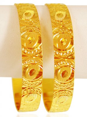 22 Karat Gold Machine Kada (2 PCs) ( Kadas )