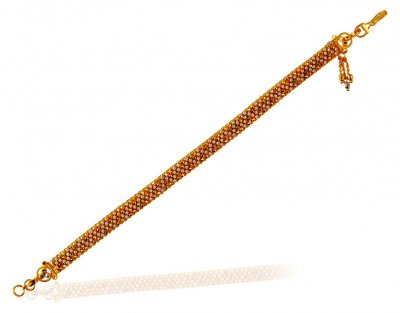 22K Gold Two Tone Bracelet ( Ladies Bracelets )