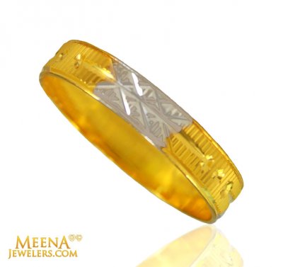 Gold 2 Tone Band (22 Karat) ( Wedding Bands )