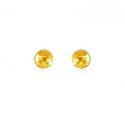 22K Gold Kids Earrings ( 22 Kt Gold Tops )