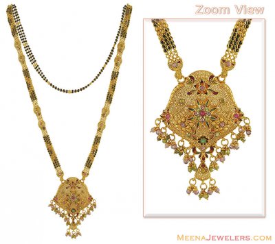 22K Antique Long Mangalsutra (28 Inch) ( MangalSutras )