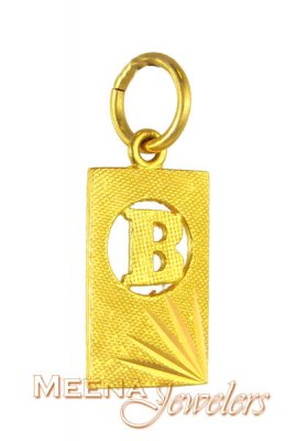 22Kt Initial B Pendant ( Initial Pendants )