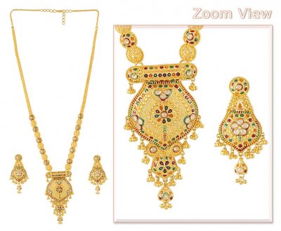 22Kt Bridal Necklace Set ( Bridal Necklace Sets )