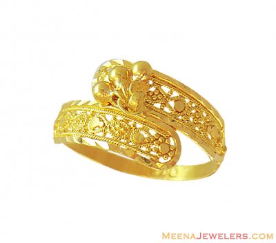 Traditional Indian Ladies Ring 22K ( Ladies Gold Ring )