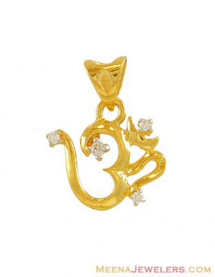 Holy Om Sign Pendant (22K) ( Om Pendants )