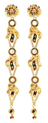 22 Kt Long Gold Earring ( Long Earrings )