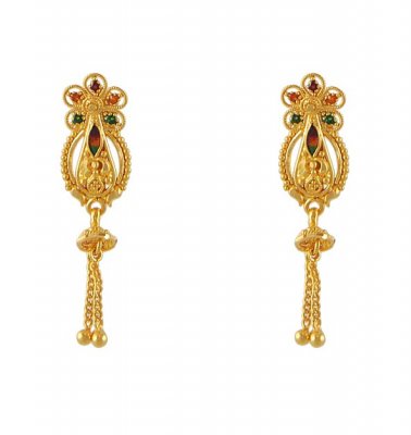 Fancy Gold Earrings ( 22Kt Gold Fancy Earrings )