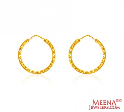 22 Kt Gold Hoop Earrings ( Hoop Earrings )