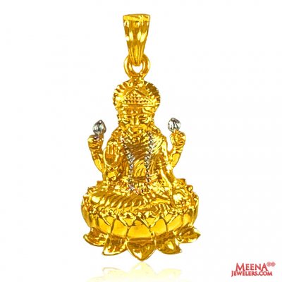 Goddess Laxmi Pendant in 22 K Gold ( Ganesh, Laxmi and other God Pendants )