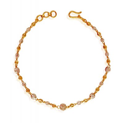 22Kt Gold Two Tone Ladies Bracelet ( Ladies Bracelets )