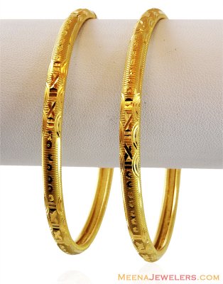 22K Machine Made Bangles  ( Gold Bangles )