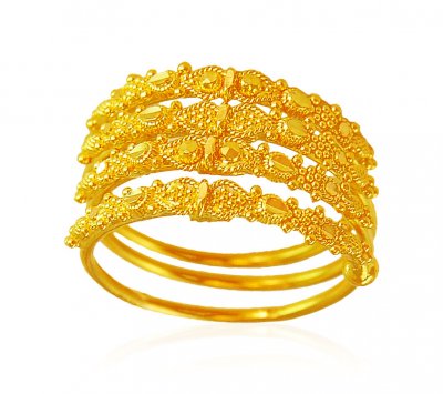 22kt Gold Spiral Ring ( Ladies Gold Ring )