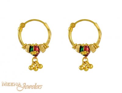 Gold Hoops with Meena ( Hoop Earrings )