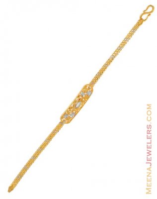 22kTwo tone baby bracelet ( 22Kt Baby Bracelets )