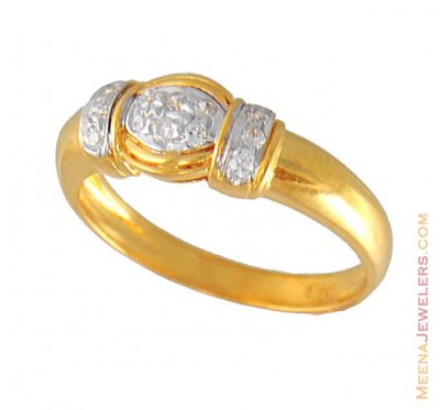 Signity Ring With Two Tone ( Ladies Signity Rings )