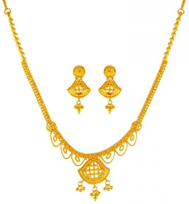 22KT Gold Necklace Set ( Light Sets )