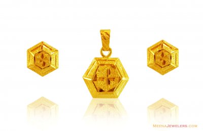 22K Gold Pendent Set ( Gold Pendant Sets )