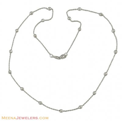 White Gold Balls Chain (14K) ( 22Kt Gold Fancy Chains )